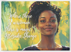 Woman is magic magnet